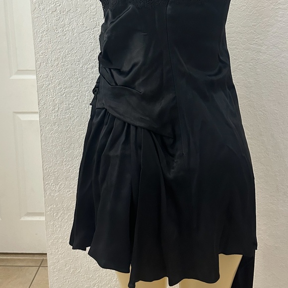 Zara ASYMMETRIC HEM JUMPSUIT LIMITED EDITION Satin. Black. Size Large NWT - Picture 9 of 9